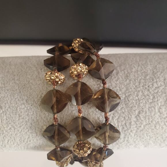 Estate by Monet Beaded Bracelet with Crystal Accents and Toggle Clasp Casual - Picture 2 of 9